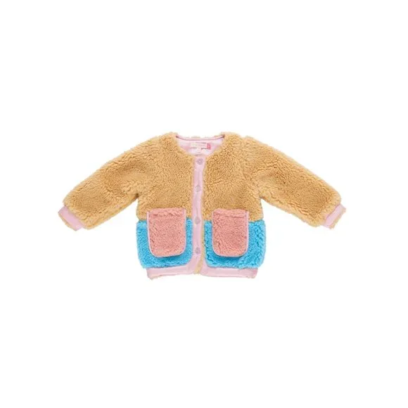 Pink Chicken Ruth Jacket in Camel Color Block - Picture 1 of 4
